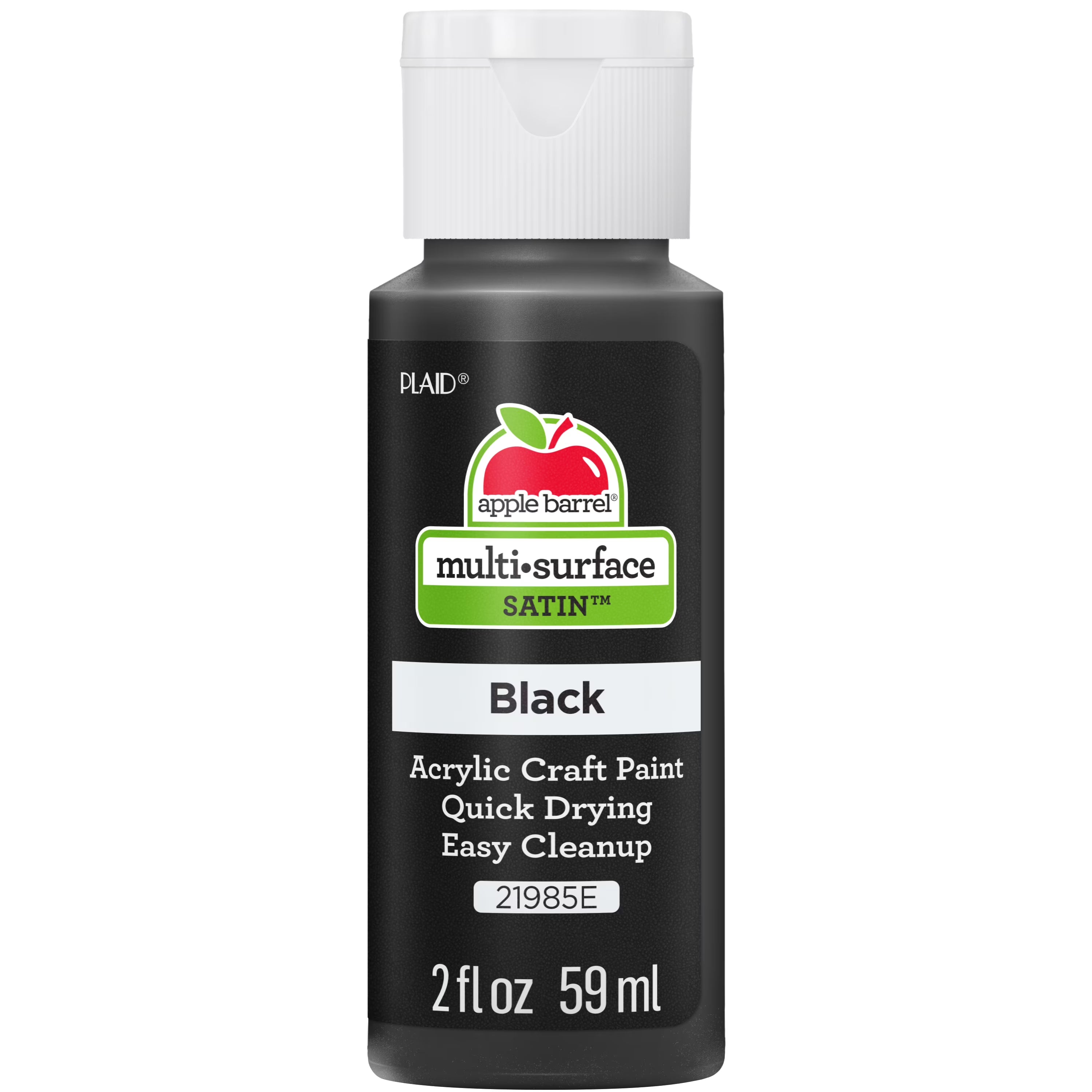 Apple Barrel Multi Surface Acrylic Paint, 2 oz, Black 2 Fl Oz