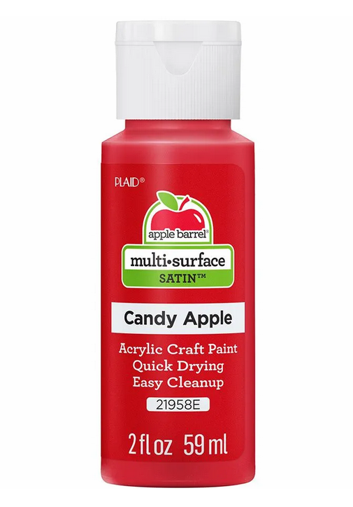 Apple Barrel Multi Surface Acrylic Paint, 2 oz, Candy Apple 2 Fl Oz