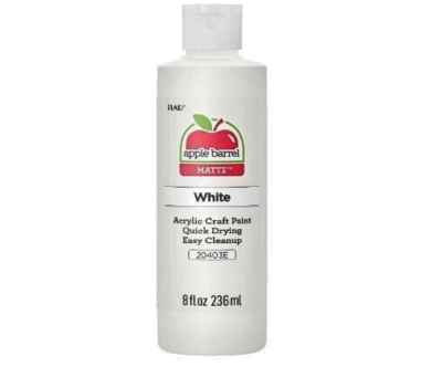 Apple Barrel Acrylic Paint in Assorted Colors (8 Ounce), 20403 White
